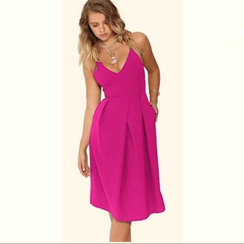 Vneck Adjustable sleeveless dress - small size 4-6